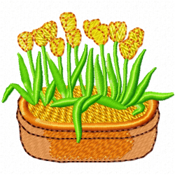 Flowers And Tree Embroidery Design 3